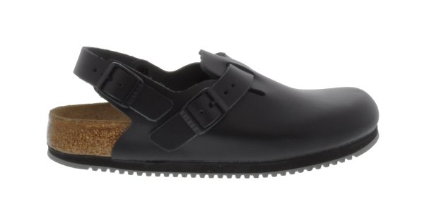 Birkenstock Tokio Super Grip Leather Slip Black